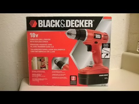 Black and Decker 18V Cordless Power Drill Unbox Review 