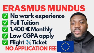 How to Apply for ERASMUS MUNDUS SCHOLARSHIP 2024