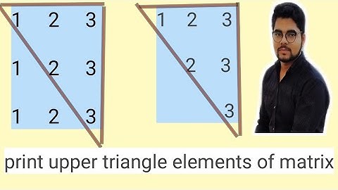 How to print upper triangle elements of matrix in Java