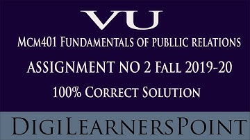 Complete Solution of MCM401 Assignment 2 Fall 2019-20|Digilearnerspoint