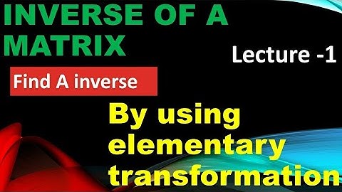 Inverse of Matrix