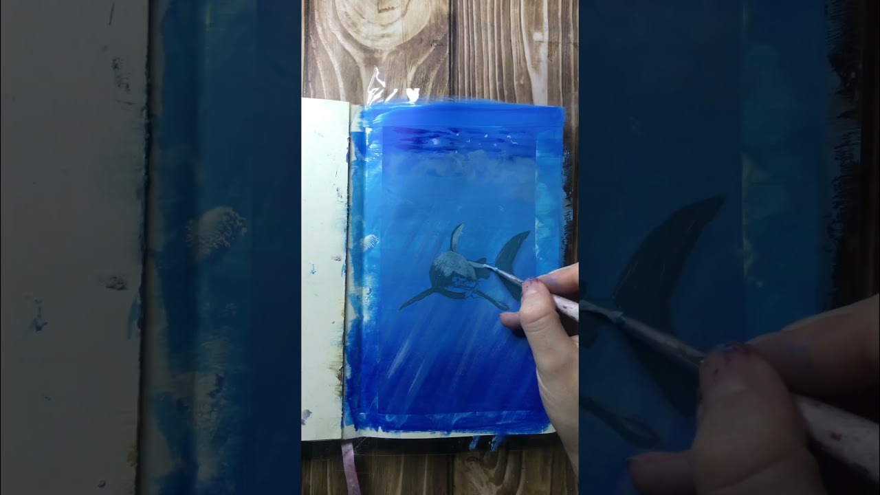 Shark under water painting ~ Acrylic