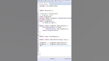 Singleton Class in Java | Interview Tip #shorts