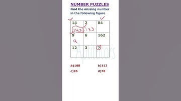 Number Puzzles Reasoning Questions...Finding the missing number