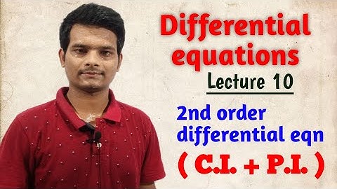 Differential equations in mathematical physics || 2nd order differential equations || ( In Bengali )