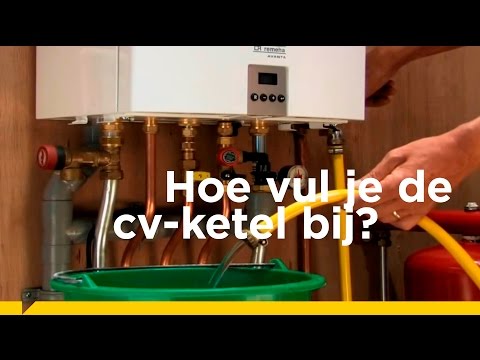 Remeha visuele instructies  'Verwarmingssysteem vullen'