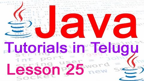 Java in Telugu - Tutorial 25 - For loop and Enhanced For Loop with Arrays