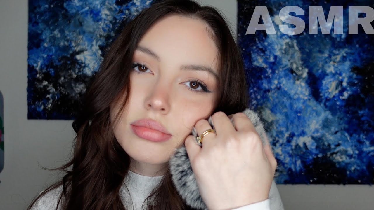 ASMR Fluffy Mic Brushing (comb, hair brush, foam brushes, paint brush, gentle whispers)