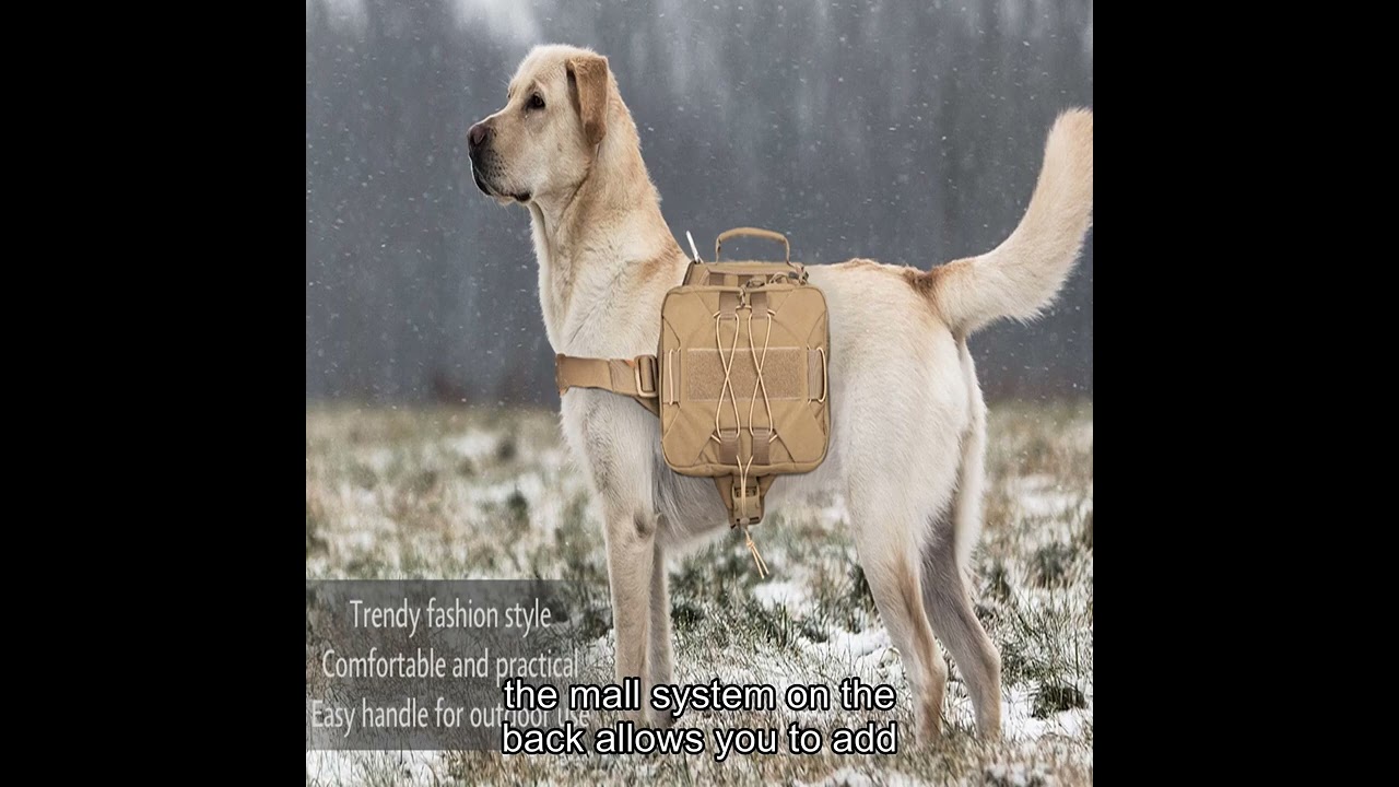 EXCELLENT ELITE SPANKER Dog Backpack - Medium/Large Dog Saddle Bags For Hiking & Camping