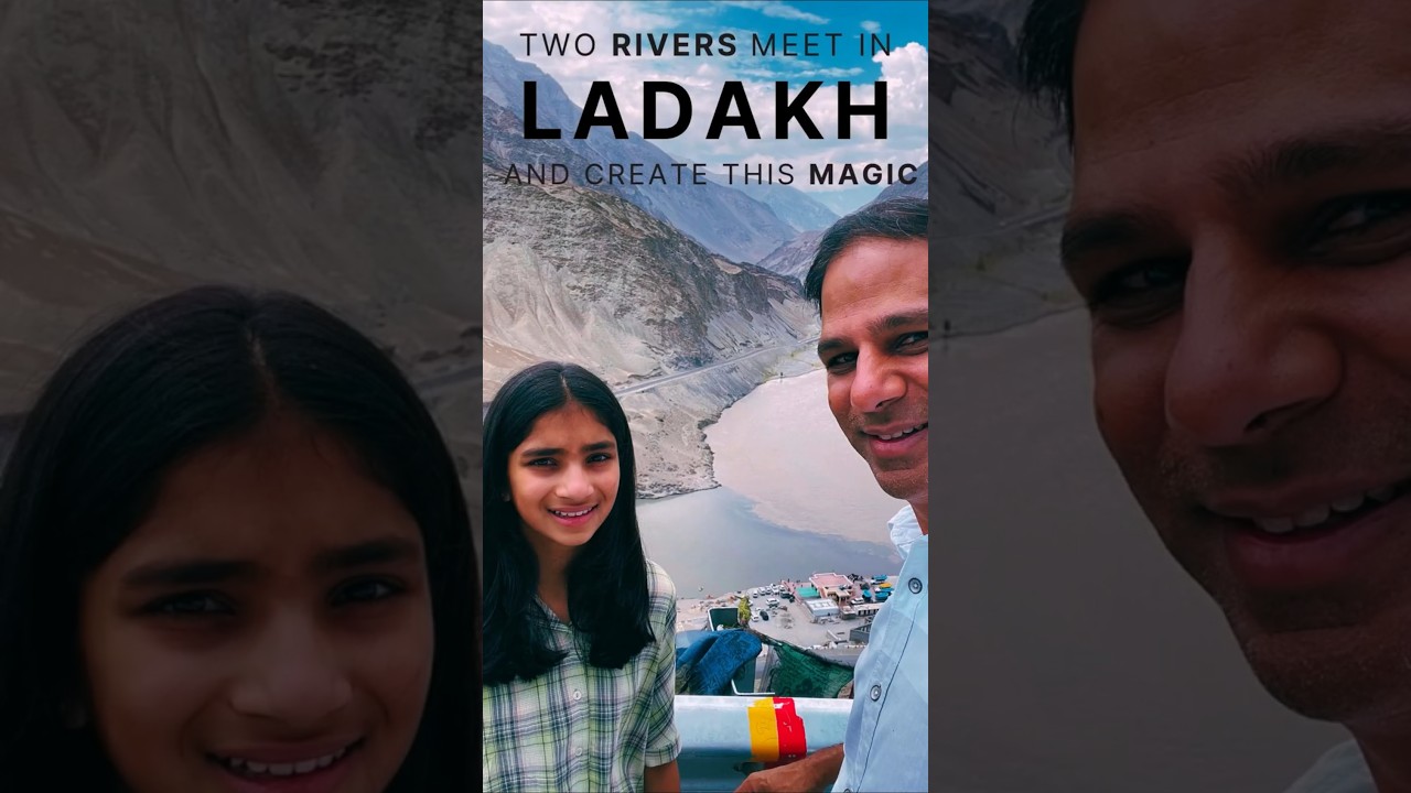 Indus & Zanskar River Confluence | Nature’s Magic in Leh Ladakh 🌊🏞️ | Beauty of India