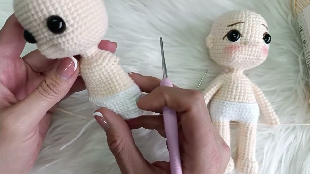 Parte 2: Aprende como hacer un tierno cuerpo base de 16cm en técnica amigurumi en una sola pieza!!!