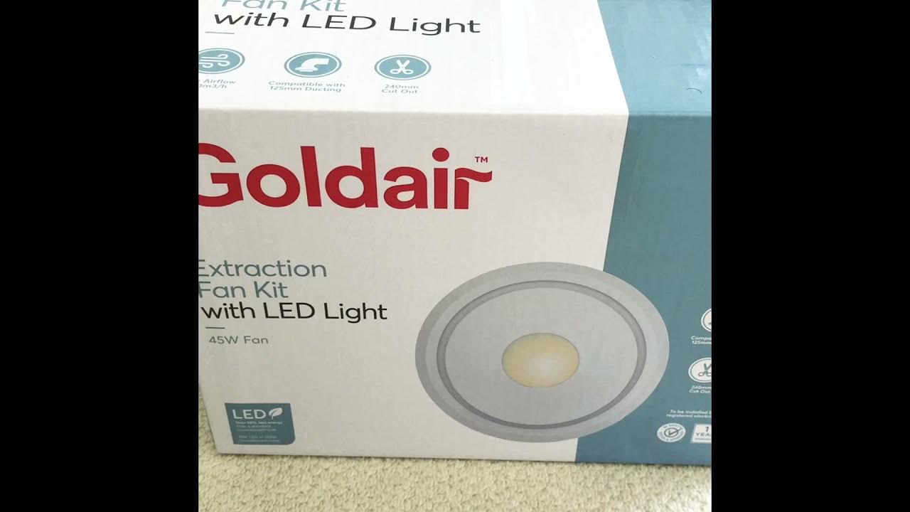 How to install Bathroom Vent Using Goldair Extraction Fan Kit With Led