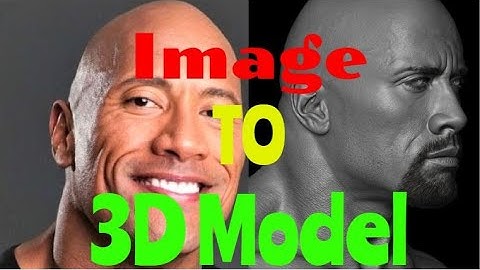 Convert 2D Image to 3D Model Blender Dwayne Johnson Young Rock 3D Model Blender facebuilder Tutorial