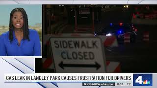 Gas leak causes frustration for drivers in Langley Park | NBC4 Washington