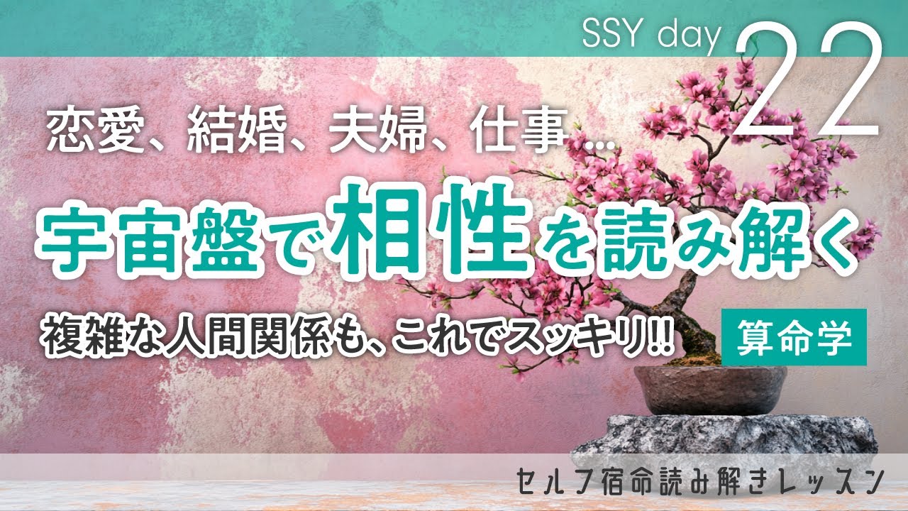 恋愛、結婚、夫婦、仕事までまで。宇宙盤から複雑な人間関係の「相性」を読み解く！ SSY22日目【算命学/宿命/陰陽五行論】