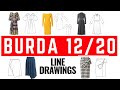 BURDA 12/2020 COMPLETE  Line Drawings - Wow!!!