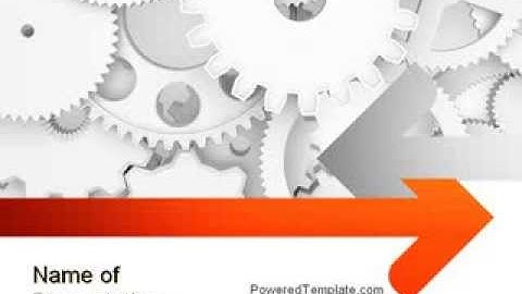 Working Cogwheels PowerPoint Template by PoweredTemplate.com