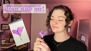 chatty draw with me | fresh flower study