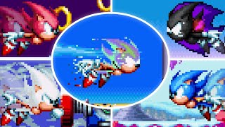 5 Super Sonic forms in Sonic Mania Plus { Sonic Mania Plus modifications gameplay }