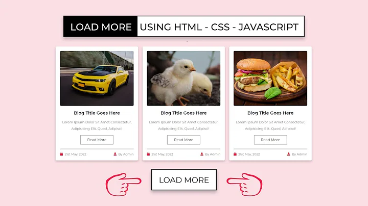 How To Add 'Load More' Button In Your Website Using HTML - CSS - JavaScript