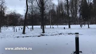 В старинном Петровском парке Ельца зимой.