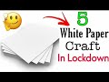 5 Easy & Cheap White Paper Craft Ideas|DIY White Paper Craft|DIY Craft|Paper Craft#whitepapercraft