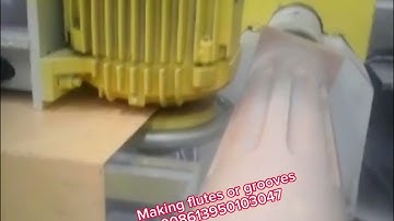 How to make flute or groove on marble granite #pillar #columns Китайский станок для каменных столбов