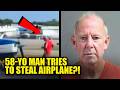 WATCH: Man Tries Stealing Plane After Crashing Car in Airport Rampage