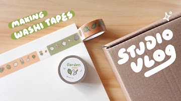 STUDIO VLOG 34 ☆ | how I make washi tapes, manufacturer, preparing for the next market & more