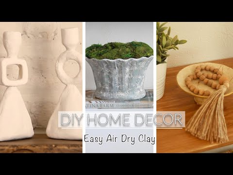 10 DIY AIR DRY CLAY IDEAS - Aesthetic Home Decorations 