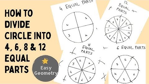 How to divide a circle into 4, 6, 8, & 12 Equal Parts | Easy Geometry Tutorial