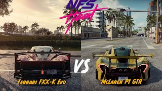 The two most expensive cars of nfs heat face to face, enjoy sound
their engines as well stylized silhouettes these hypercars