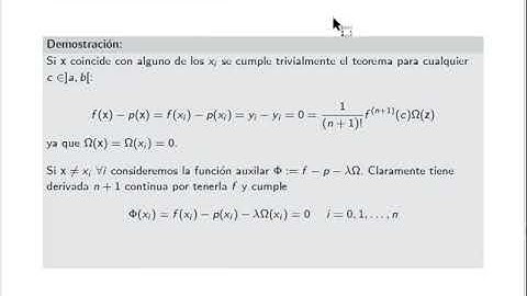 Error del polinomio interpolador |  | UPV