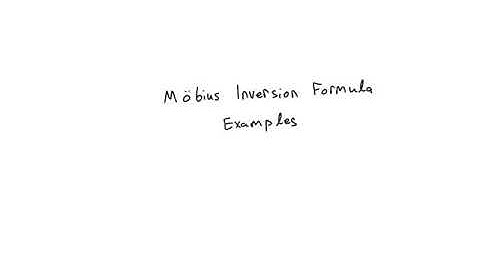 Mobius inversion formula 2