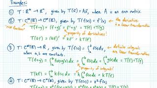 Linear Algebra 22 Linear Transformations