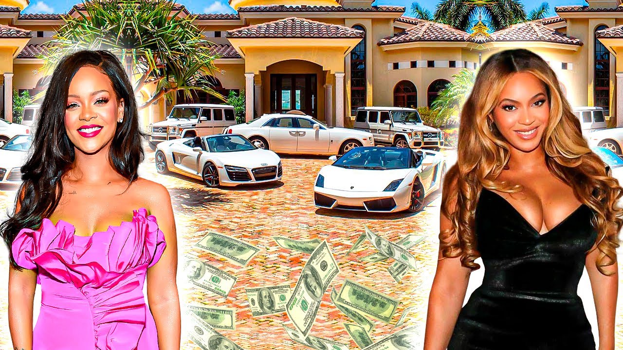 Quem é mais rica RIHANNA ou BEYONCÉ? Fortuna, Mansões, Carros, Jatinho, Cachê, Iate...