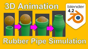 Blender Rubber Pipe Simulation Tutorial #blender #lattice #rubber #simulation #3danimation #tutorial