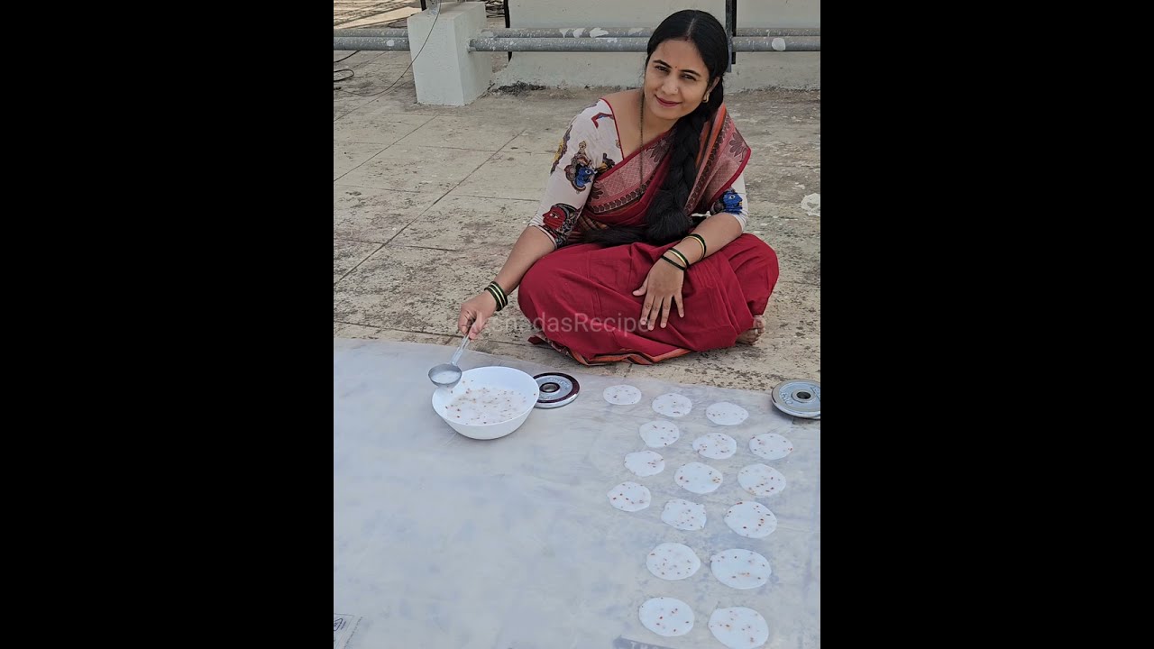 फक्त 1 वाटी शाबू पासून न शिजवता भरपूर शाबू च्या पापड्या