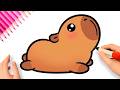 HOW TO DRAW A CUTE CAPYBARA SUPER EASY ????