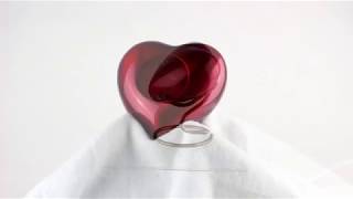 Trinity Crimson Cremation Keepsake Heart