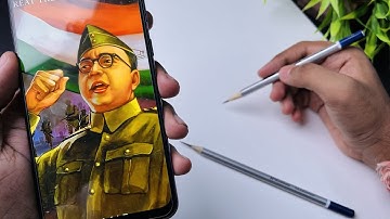 Draw with me - Netaji Subhash Chandra Bose,  Independence day Drawing