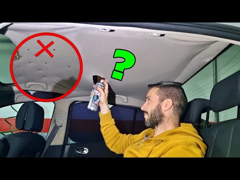 Quick and easy car roof repair / detached car headliner