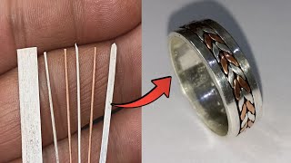copper silver wire into a ring / learn how to make this / jewellery making / gold Smith Luke