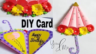 How To Make Umbrella Birthday Card / Birthday Card ideas/ Friendship Day Card / DIY Card Making idea