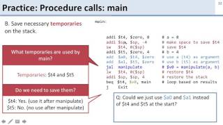 In class   ISA 2   6   Proceedure calls