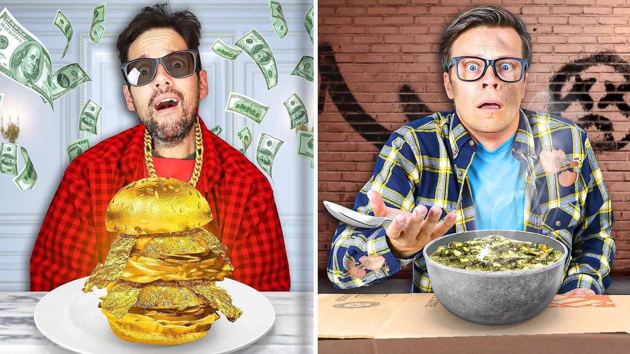 RICH VS BROKE MEALS for 24 HOURS