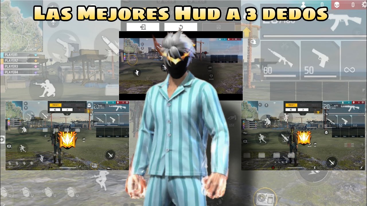 Las Mejores Custom Hud Brasileño🇧🇷a 3 dedos NIVEL HACK EN CELULAR ..👺 ...