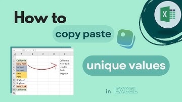 How to copy and paste unique values in Excel