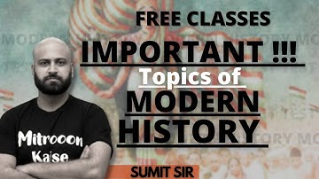 Free Classes on Important Topics in Modern History | GAT for NDA | NDA 2 2021 | Learn with Sumit
