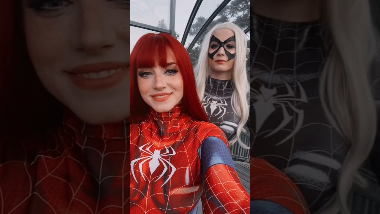 Spider photoshoot!  #spiderman #gwenstacy #maryjane #blackcat #spider #fyp #girlfriend #girl #shorts